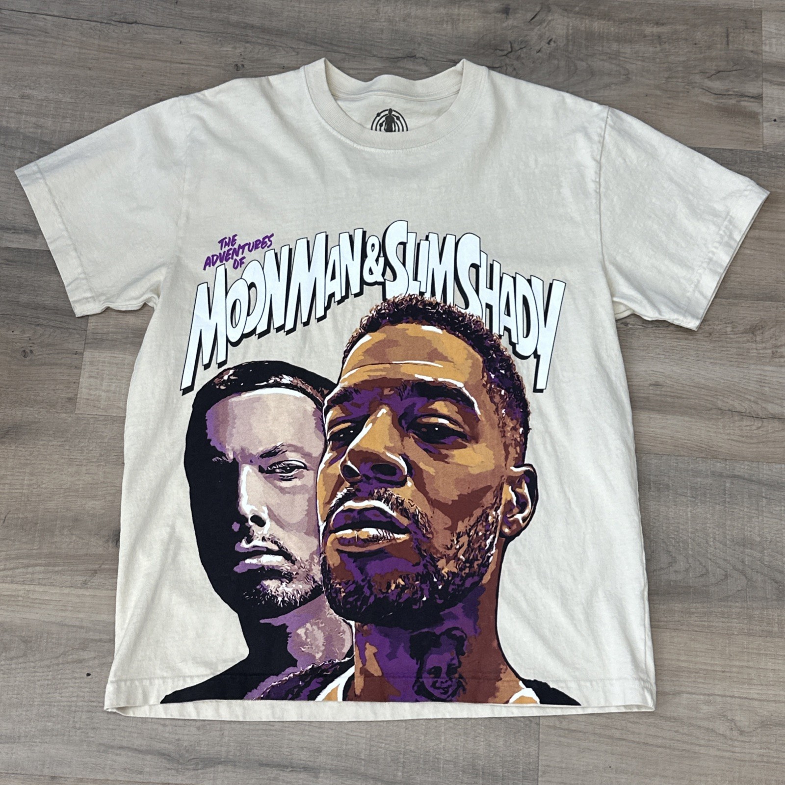 Authentic 2020 Kid Cudi Eminem Moon Man & Slim Shady Rap T-Shirt, Size Medium
