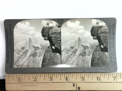 Yosemite Valley from Glacier Point Stereoview Keystone View Co. 1900s California