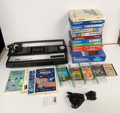 Mattel Intellivision INTV System III Console Bundle w/ Voice Module + 15 Games