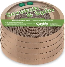 Cat Scratcher Pads Refill Round Scratching Board Best Pet Supplies (Pack Of 5)