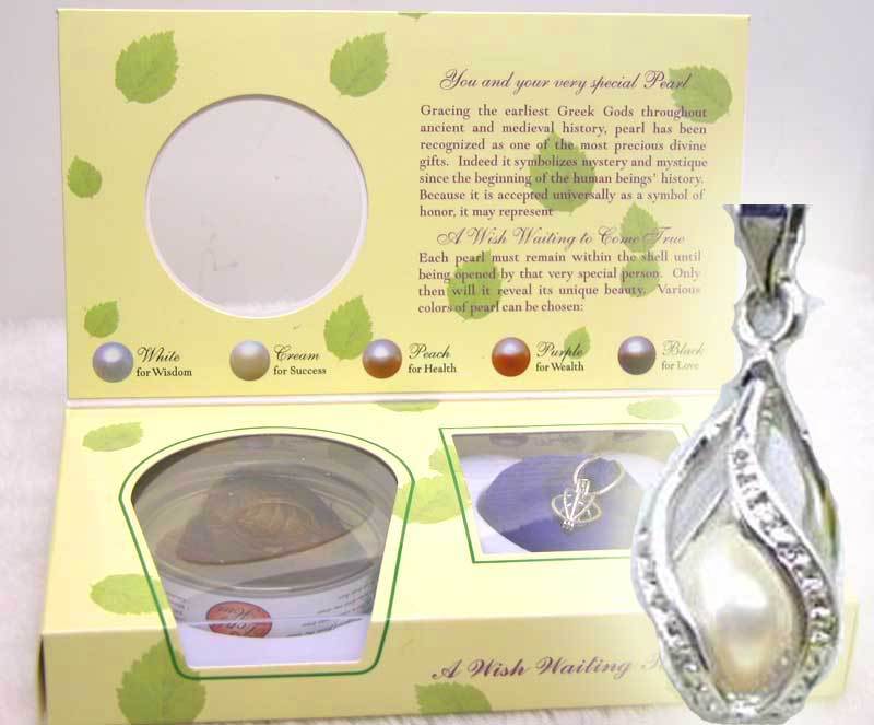 Wish Pearl 1X Helix (drop) Pendant Necklace fo Women Oyster Love