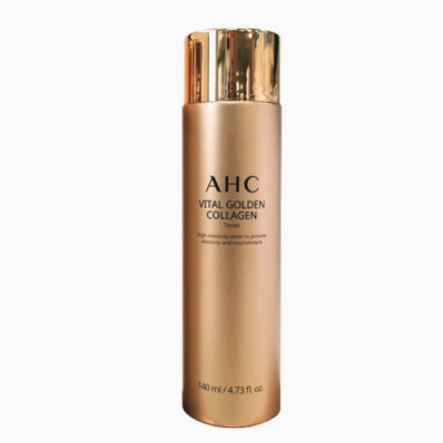 AHC Vital Golden Collagen Toner 140ml Moisturizing Anti-Aging K-Beauty in Korea
