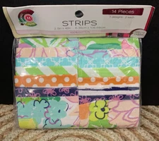 3 Packs Creative Cuts 2.5"x 42" Fabric Quilt Strips REMINI Green Blue Pink White