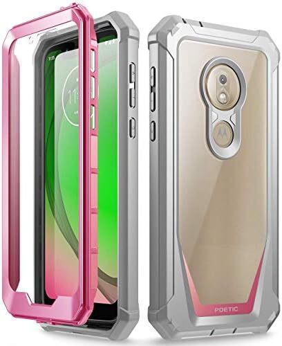 Moto G7 Play Rugged Clear Case, Moto G7 Optimo Case, Full Body Hybrid Shockproof