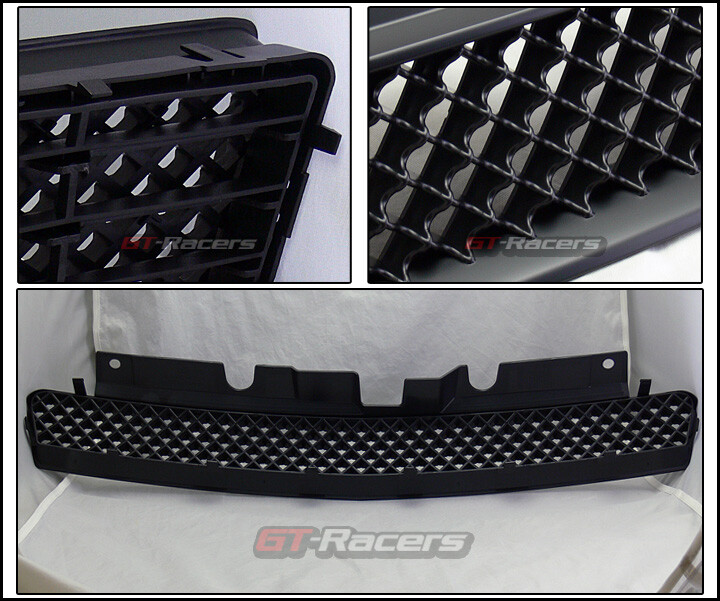 FOR 00-05 CHEVY MPALA 3.4/3.8 V6 BLACK ABS BUMPER/HOOD UPPER GRLL