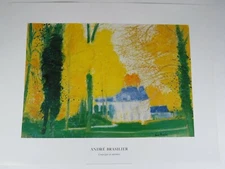 Art print poster Lithograph wall Andre Brasilier France painter sunrise estate 