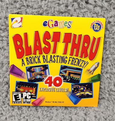 Blast Thru A Brick Blasting Frenzy 40 Levels Windows PC CD ROM 2000 eGames