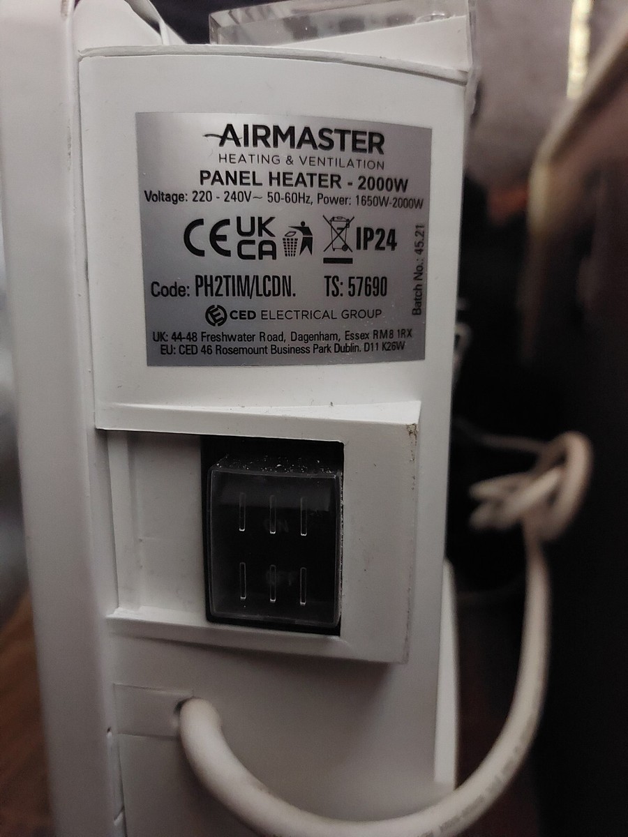 AIRMASTER WALL MOUNTING PANEL HEATER 2000w. COLLECTION ALSO AVAILABLE | eBay