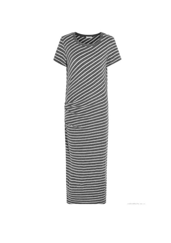 james perse ruched maxi dress James Perse Ruched Cut Away Tank Dress WRBJ6707