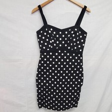 J Crew Faillie Sheath Baxter Black White Polka Dot Dress Size 6