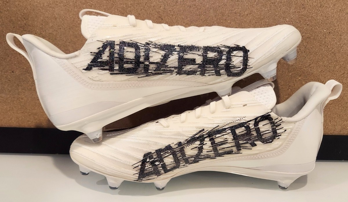Adidas Adizero Molded Football Cleats White Black Size 11.5  display picture 2