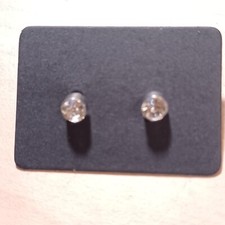 Small Plain Round Cubic Zirconia Stud Earrings