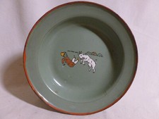 kinder teller aus blech emailliert durchmesser 20cm höhe 3 cm suppenteller-rar-