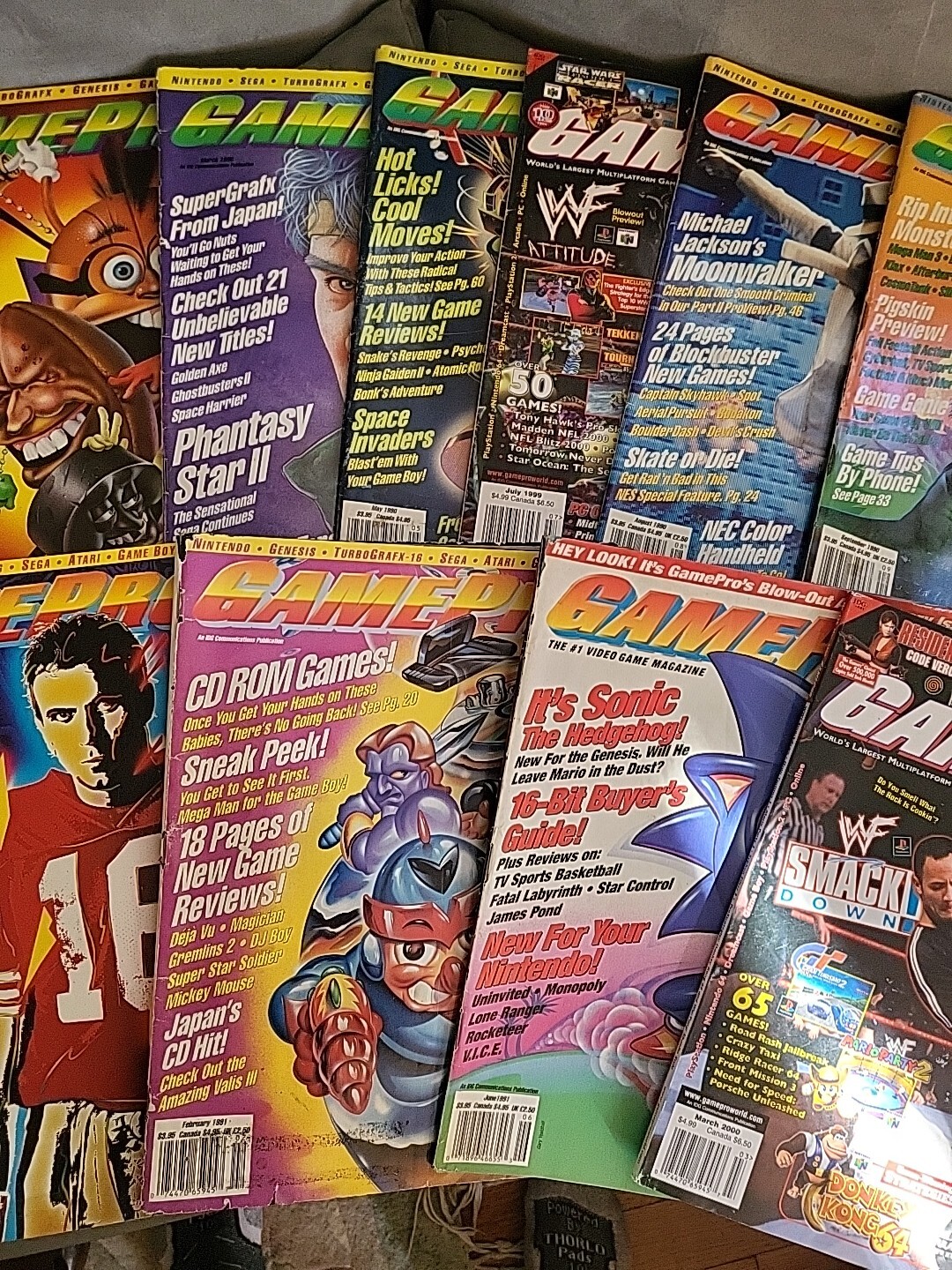 Lot Of 14 Vintage Gamepro Video Game Magazines. 12/1988, 1990, 1991