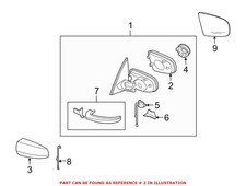 Genuine BMW X5 Door Side Rear View Mirror Frame Right 51167180738