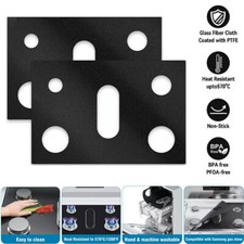 2pcs Gas Range Stove Top Burner Cover Protector Reusable Non-stick Liner Kitchen