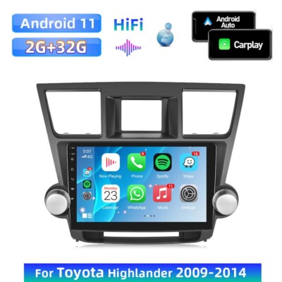 For Toyota Highlander 2009-2013 Android12 Car Stereo Radio GPS Head Unit CarPlay