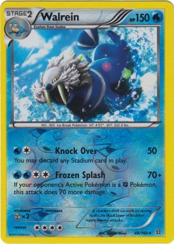 x1 Walrein - 48/160 - Rare - Reverse Holo Pokemon XY Primal Clash M/NM