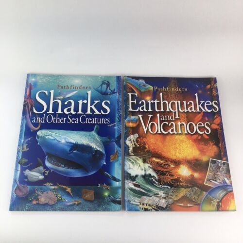 Lot 2x Pathfinders: Sharks and Other Sea Creatures. & Earthquakes And Volcanoes - Picture 1 of 22