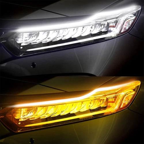 Pair 45cm Sequential LED StripIndicator Turn Signal DRL Daytime Running Light - Picture 9 of 14