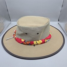 Canvas Drover 1057 Extra Wide Brim Canvas Cooler Medium Barmah Hats Australia
