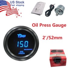 2 52mm Oil Press Pressure Gauge 0-150 Psi Meter Wsensor Digital Blue Led 2 52mm Oil Press Pressure Gauge 0-150 Psi Meter Wsensor Digital Blue Led