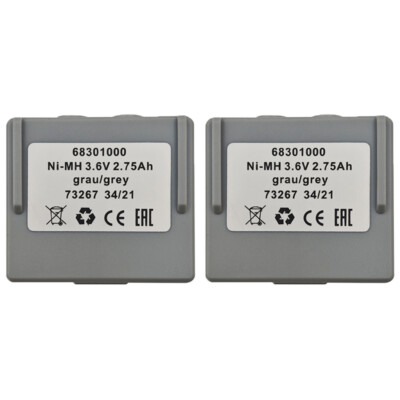 2PCS 68301000 3.6V 2750mAh NI-MH Battery Replace for 68300900 Rechargeable