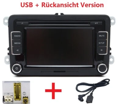VW Autoradio RCD510 + USB Kabel + RVC für Golf Touran Passat Polo Caddy CC Jetta - Bild 1 von 4