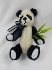 World of Miniature Bears By Theresa Yang 4" Mohair Panda Bear  872-BB