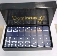 DOMINOES DOUBLE SIX GAME JUMBO SET 28 TILES &...