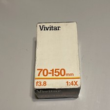 Vivitar 70-150mm f3.8 1:4X Close Focusing Automatic Fixed Mount Zoom Untested.