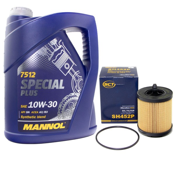 MotoröL Set 10W-30 5 Liter + ÖLfilter SH 452 P FüR Opel Vectra Speedster Signum-image