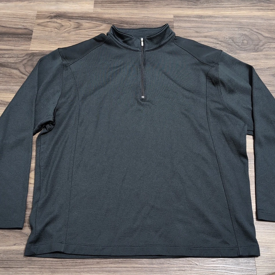 Nike Golf Hombres XXL 2TG 2EG 1/4 Cremallera Pullover Gris Manga Larga Equipo Fishel 3W Foto 2 de 4