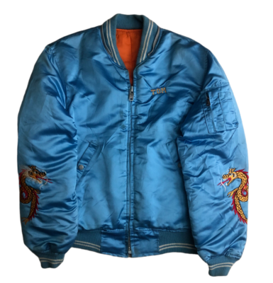 Sukajan Souvenir Vintage Bomber Jacket Korea Embroidered Dragons K
