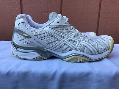 EUC Asics Gel Resolution Running Shoes Women's US 9 EUR 40.5 White Tennis Shoes