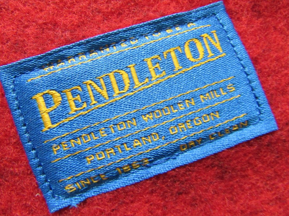 Pendleton Tags Pendleton Western Cowboy Blanket & Branding Iron Stamps Red & Black 60 ...