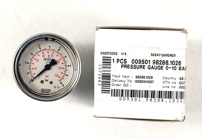 Wika 009501 98288.1026 Pressure Gauge 0-10 bar, 0-140 Psi, PIN D3000.770