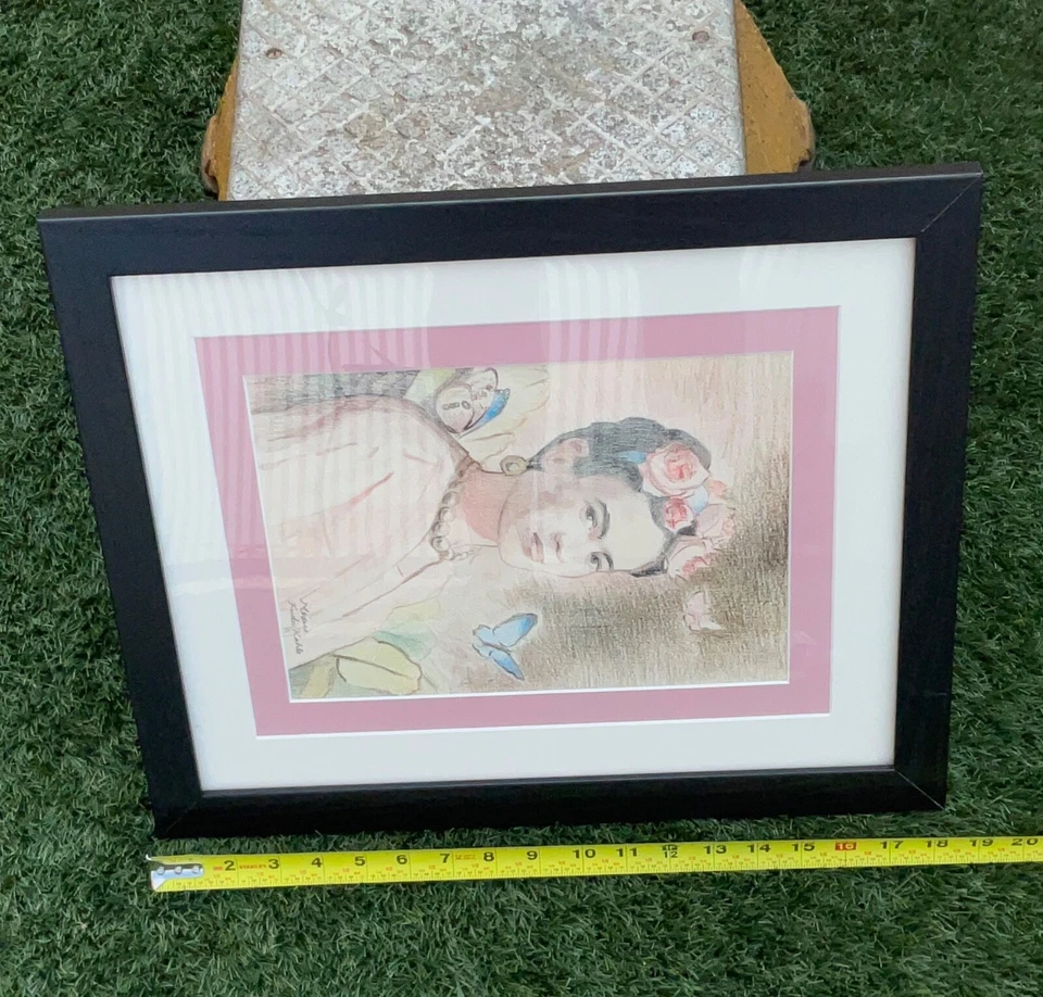 Pintura Frida Kahlo - (a la manera de) - con firma 18 x 15 Foto 4 de 4