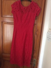 Red Lace Body On Dress Size 10