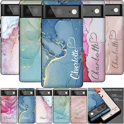 Customised Marble Phone Cases Custom Initials Name Marble Case For