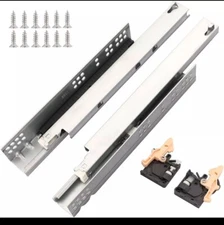 Undermount Soft Close Drawer Slides, 6 Pair 22 Inch 100Lb Load Capacity Bottom