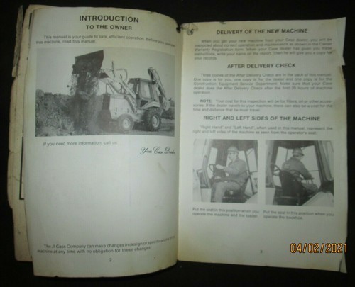 Case 680H Construction King Loader Backhoe Operator's Manual Factory Original - Picture 3 of 6