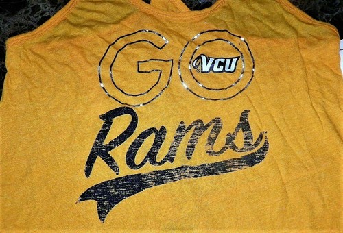 NEW" Virginia Commonwealth VCU Rams ~ Tank Top T-BACK SHIRT Women Junior L 12 14 - Picture 3 of 7