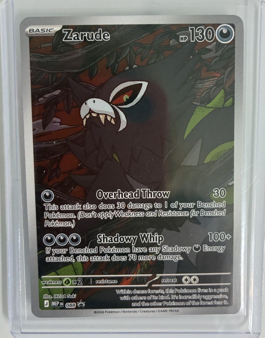 Pokémon TCG Zarude 088 MEP Mega Evolution Promo Holo EN 130HP Darkness