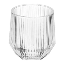 1pcs Diamond Whiskey Glasses 10oz Stemless Thickened Vertical, Transparent