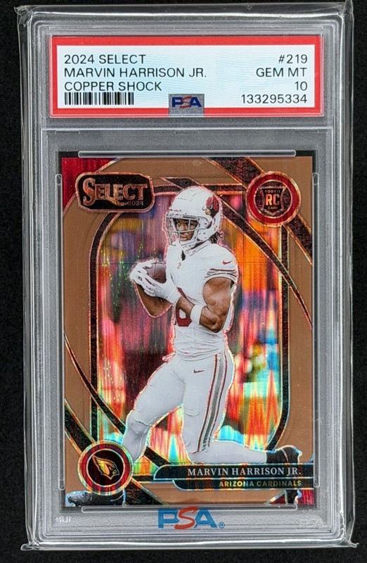 2024 PANINI SELECT ORANGE SHOCK #219 MARVIN HARRISON JR. 97/399 PSA 10 🔥