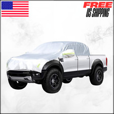 Half Car Cover Cotton All Weather Water  Dustproof UV Snowproof Pickup Crew Cab