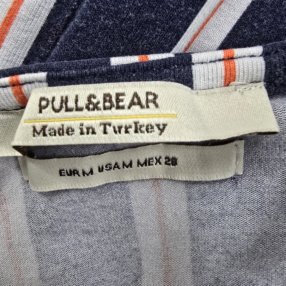 Pull & Bear Damen Jumpsuit dunkelblau weiß gestreift ärmellos Größe M - Bild 3 von 4