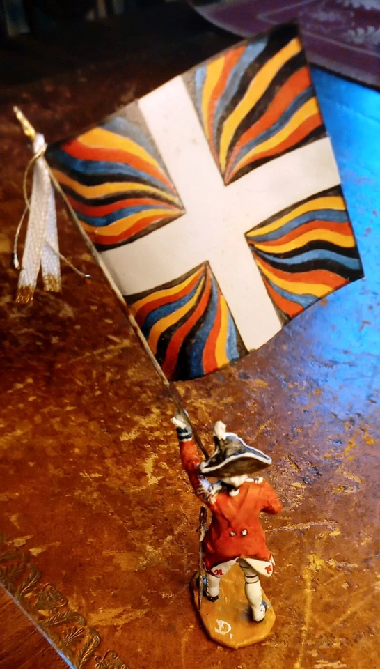 FRANCE Rgt GARDES SUISSES Louis XVI- Porte Drapeau - plomb, 54mm - Signé DELSAL - Photo 4/4