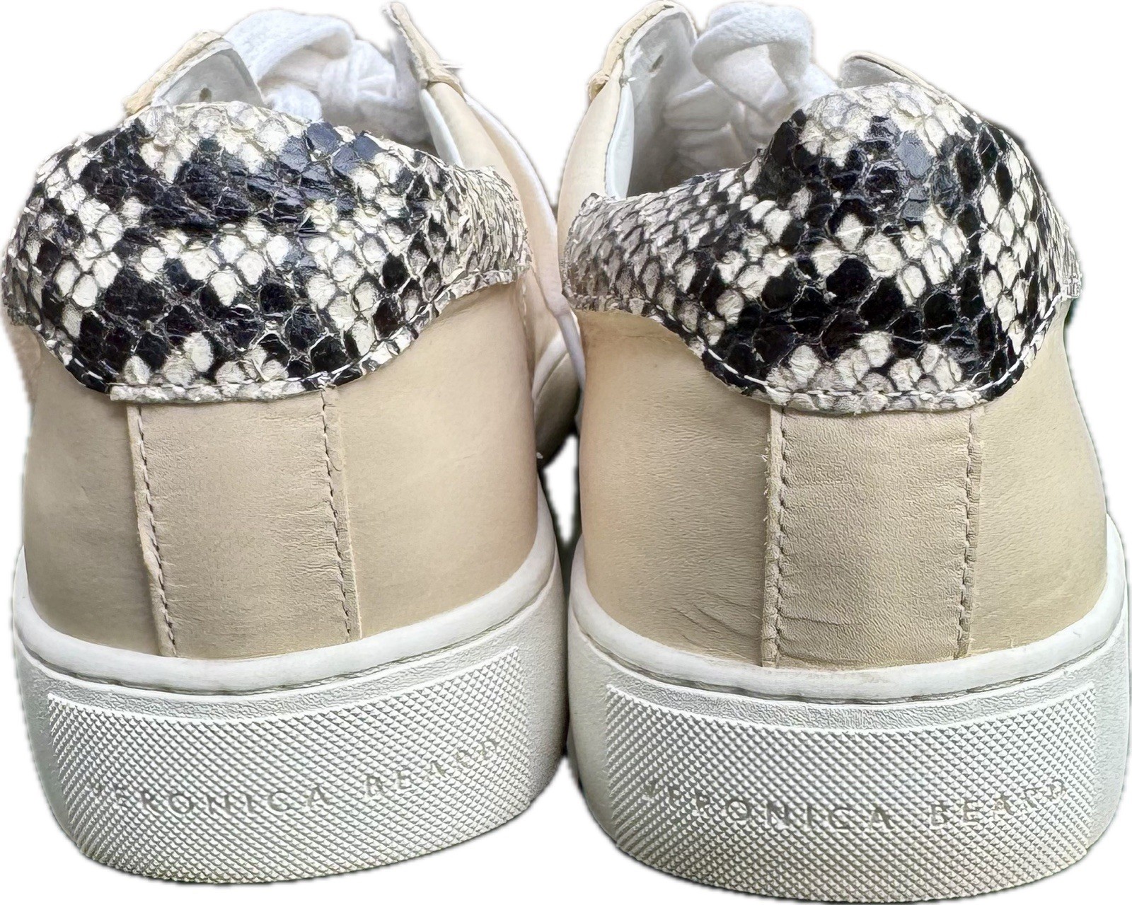 VERONICA BEARD Bibi Natural Python Ivory Leather … - image 5